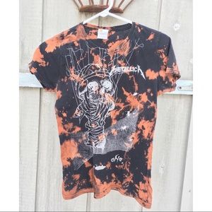 Bleach dyed Metallica tee